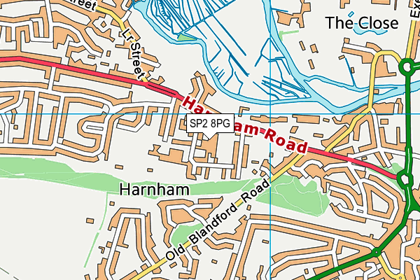 SP2 8PG map - OS VectorMap District (Ordnance Survey)