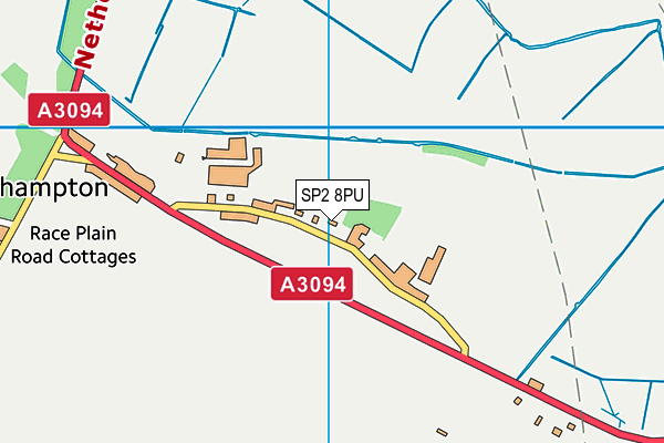 SP2 8PU map - OS VectorMap District (Ordnance Survey)