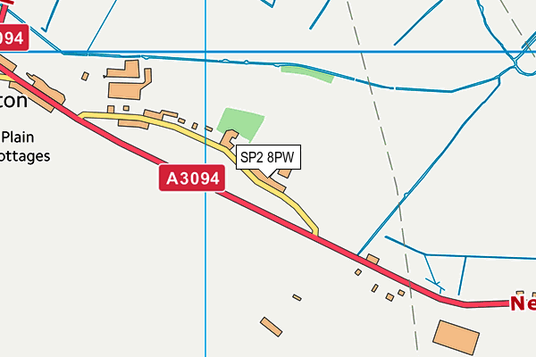 SP2 8PW map - OS VectorMap District (Ordnance Survey)