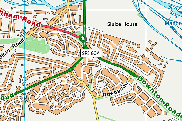 SP2 8QA map - OS VectorMap District (Ordnance Survey)