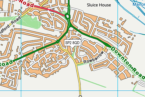 SP2 8QD map - OS VectorMap District (Ordnance Survey)