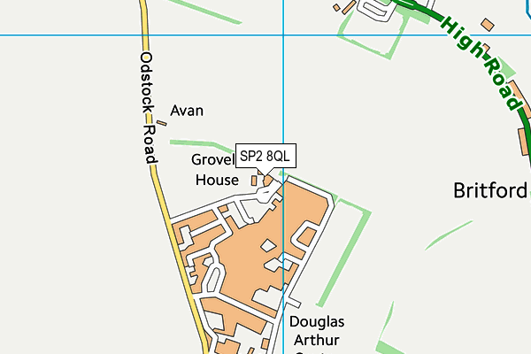 SP2 8QL map - OS VectorMap District (Ordnance Survey)