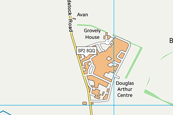 SP2 8QQ map - OS VectorMap District (Ordnance Survey)