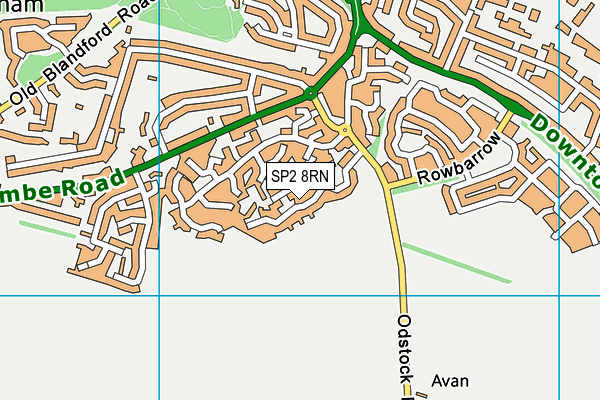 SP2 8RN map - OS VectorMap District (Ordnance Survey)