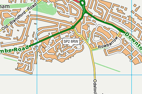 SP2 8RW map - OS VectorMap District (Ordnance Survey)