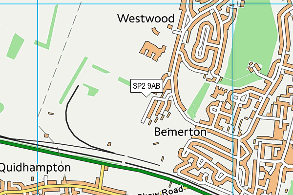 SP2 9AB map - OS VectorMap District (Ordnance Survey)