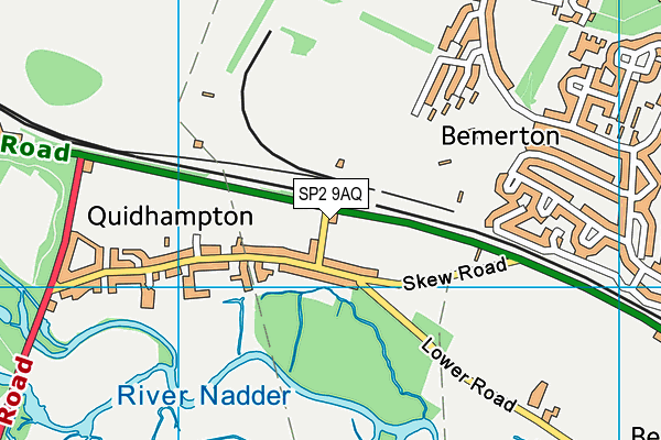 SP2 9AQ map - OS VectorMap District (Ordnance Survey)