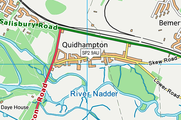 SP2 9AU map - OS VectorMap District (Ordnance Survey)