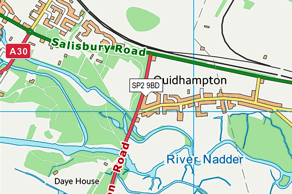 SP2 9BD map - OS VectorMap District (Ordnance Survey)