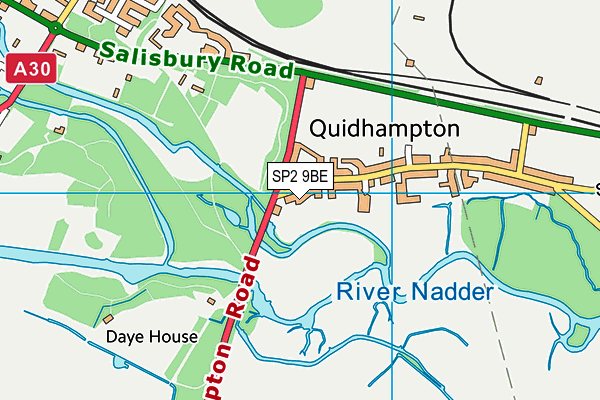 SP2 9BE map - OS VectorMap District (Ordnance Survey)