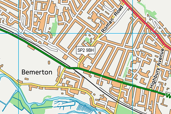 SP2 9BH map - OS VectorMap District (Ordnance Survey)