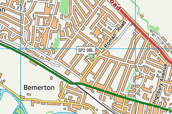 SP2 9BL map - OS VectorMap District (Ordnance Survey)