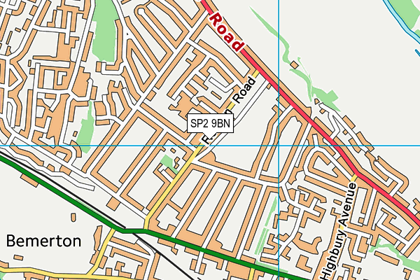 SP2 9BN map - OS VectorMap District (Ordnance Survey)