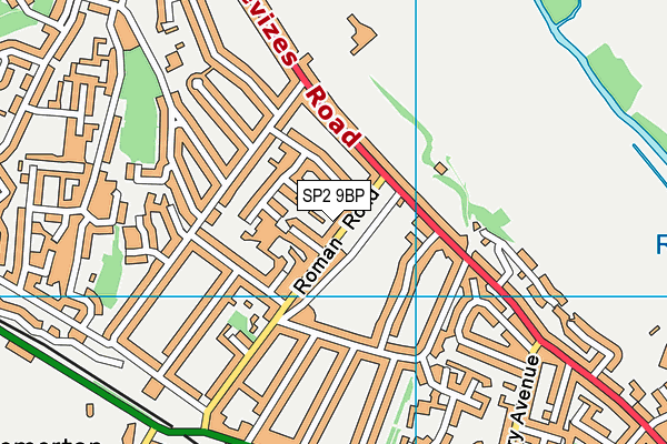 SP2 9BP map - OS VectorMap District (Ordnance Survey)