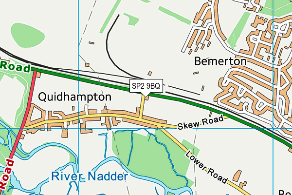 SP2 9BQ map - OS VectorMap District (Ordnance Survey)