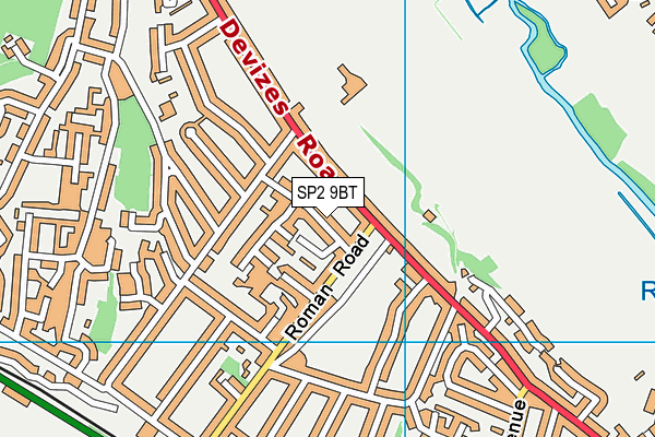 SP2 9BT map - OS VectorMap District (Ordnance Survey)