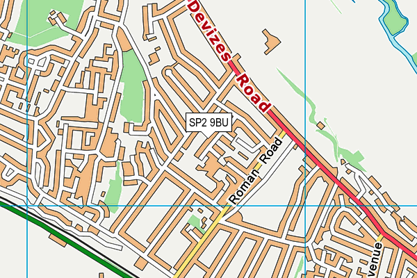 SP2 9BU map - OS VectorMap District (Ordnance Survey)