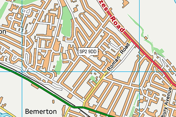 SP2 9DD map - OS VectorMap District (Ordnance Survey)