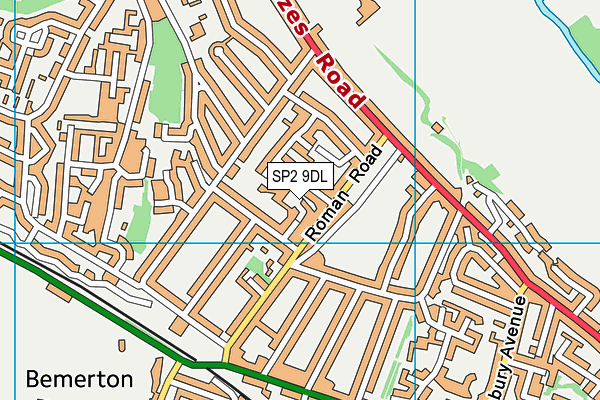 SP2 9DL map - OS VectorMap District (Ordnance Survey)