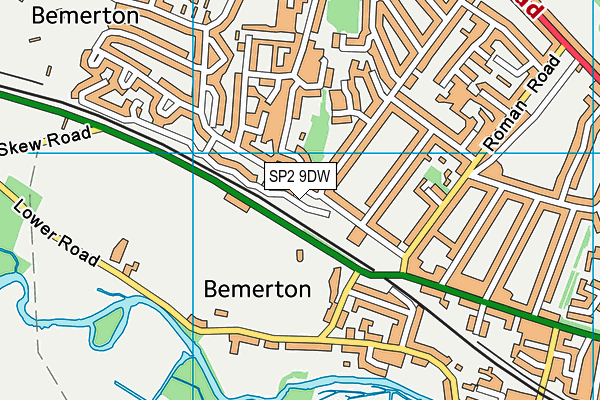 SP2 9DW map - OS VectorMap District (Ordnance Survey)