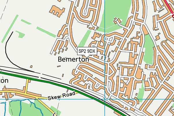 SP2 9DX map - OS VectorMap District (Ordnance Survey)