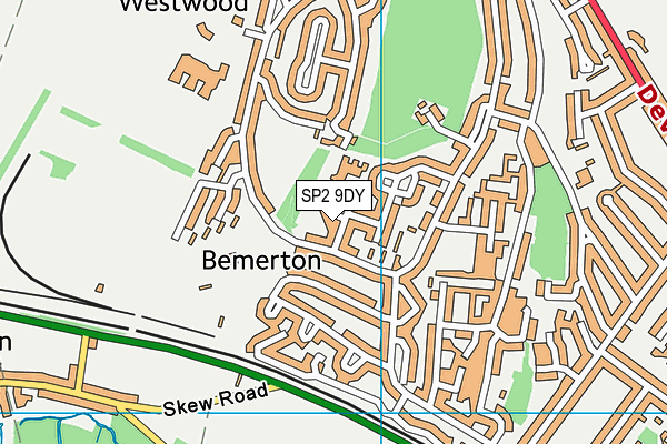 Woodlands Primary School map (SP2 9DY) - OS VectorMap District (Ordnance Survey)