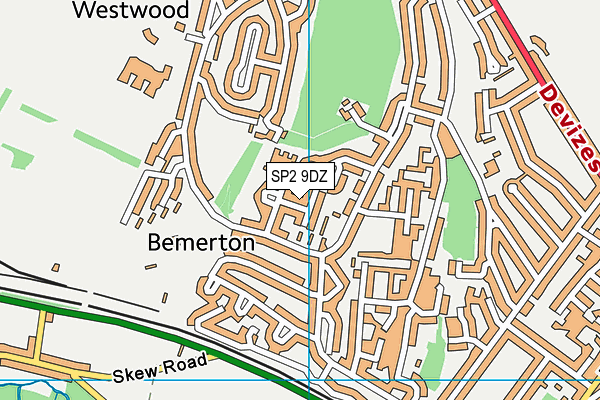 SP2 9DZ map - OS VectorMap District (Ordnance Survey)