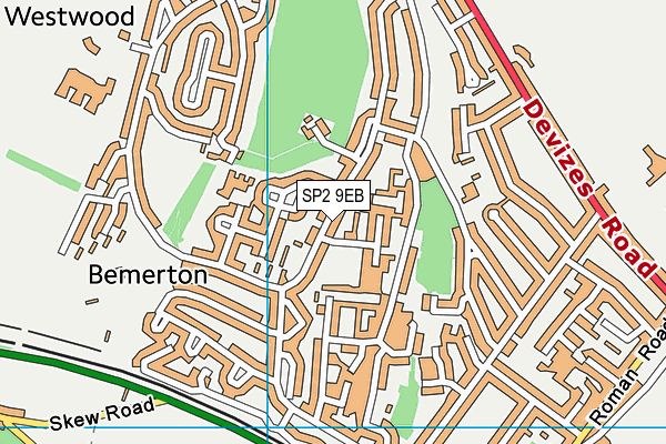 SP2 9EB map - OS VectorMap District (Ordnance Survey)