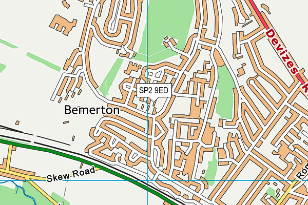 SP2 9ED map - OS VectorMap District (Ordnance Survey)