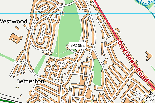 SP2 9EE map - OS VectorMap District (Ordnance Survey)