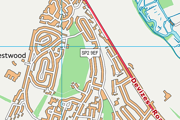 SP2 9EF map - OS VectorMap District (Ordnance Survey)