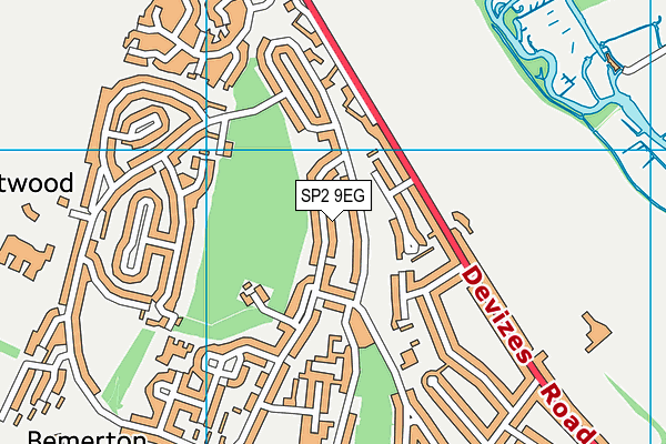 SP2 9EG map - OS VectorMap District (Ordnance Survey)