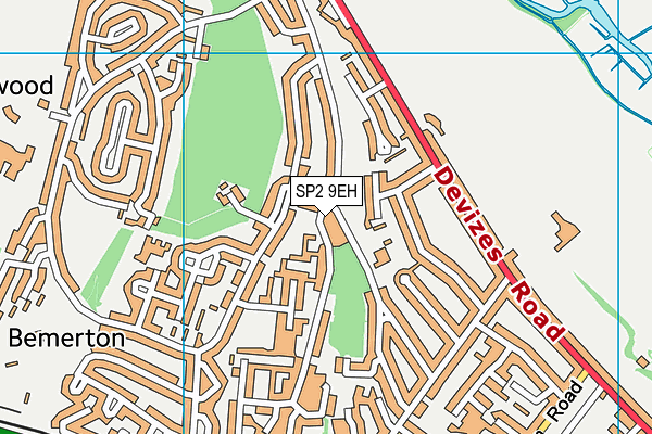 SP2 9EH map - OS VectorMap District (Ordnance Survey)