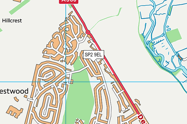 SP2 9EL map - OS VectorMap District (Ordnance Survey)