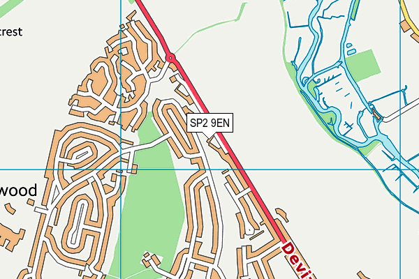 SP2 9EN map - OS VectorMap District (Ordnance Survey)