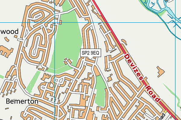 SP2 9EQ map - OS VectorMap District (Ordnance Survey)