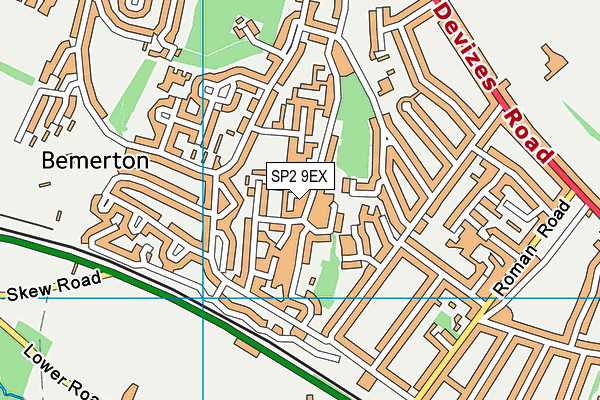 SP2 9EX map - OS VectorMap District (Ordnance Survey)