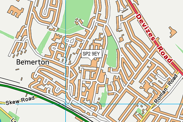 SP2 9EY map - OS VectorMap District (Ordnance Survey)