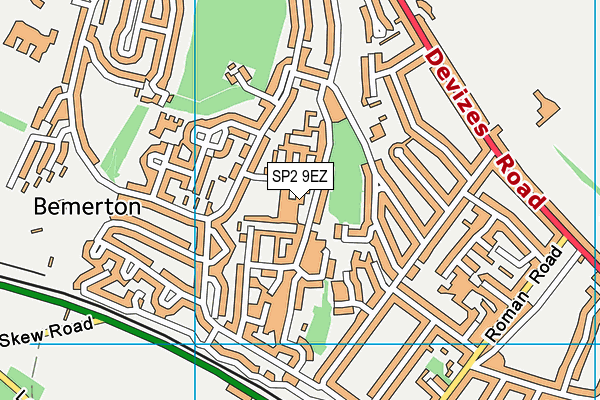 SP2 9EZ map - OS VectorMap District (Ordnance Survey)