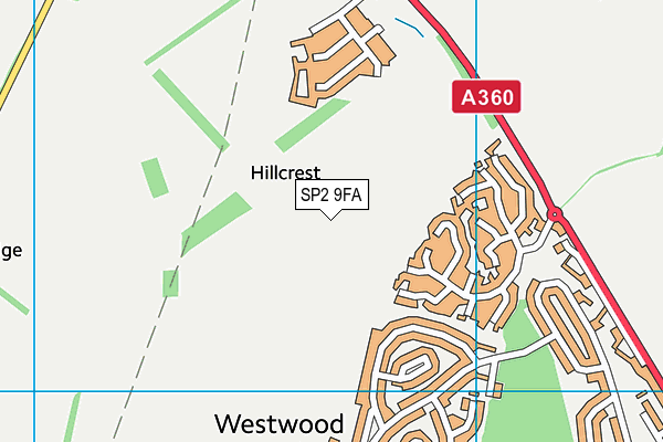 SP2 9FA map - OS VectorMap District (Ordnance Survey)