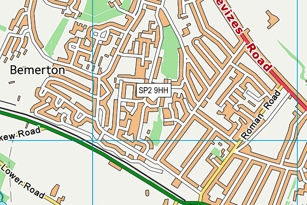 SP2 9HH map - OS VectorMap District (Ordnance Survey)