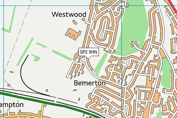 SP2 9HN map - OS VectorMap District (Ordnance Survey)