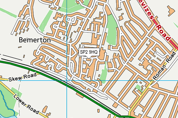 SP2 9HQ map - OS VectorMap District (Ordnance Survey)