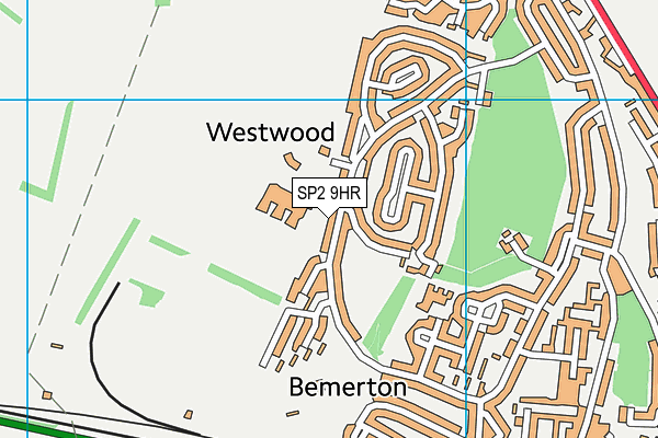 SP2 9HR map - OS VectorMap District (Ordnance Survey)