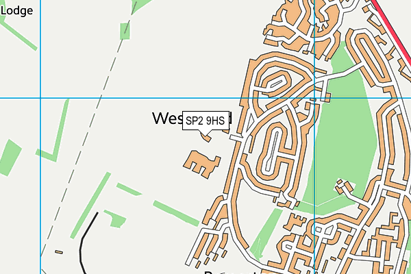 SP2 9HS map - OS VectorMap District (Ordnance Survey)