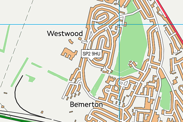 SP2 9HU map - OS VectorMap District (Ordnance Survey)