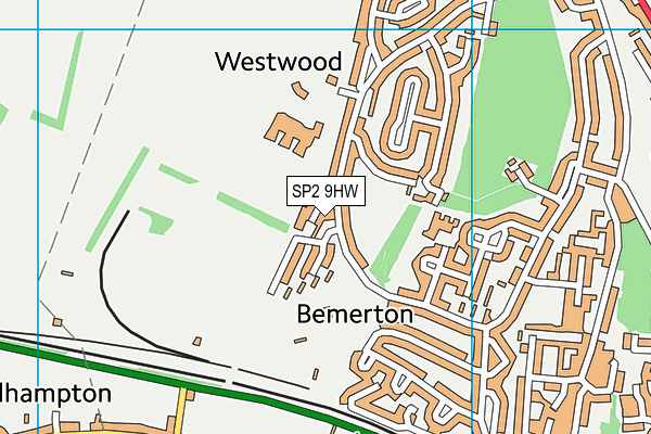 SP2 9HW map - OS VectorMap District (Ordnance Survey)