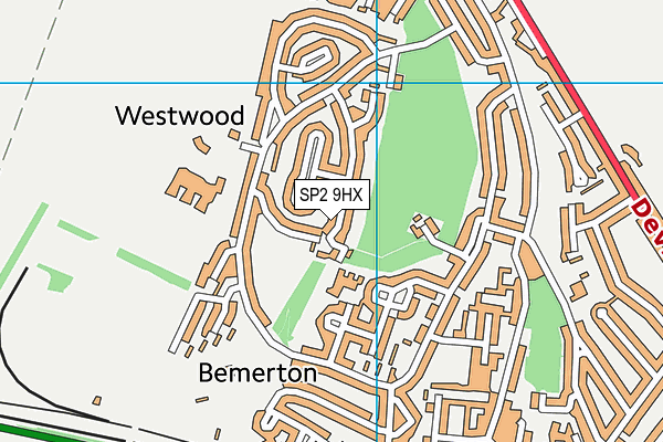 SP2 9HX map - OS VectorMap District (Ordnance Survey)