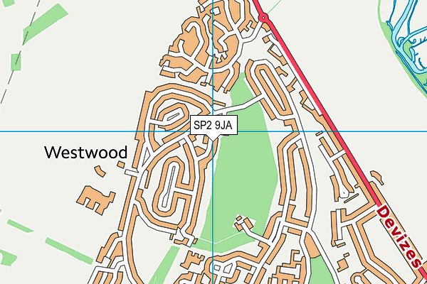 SP2 9JA map - OS VectorMap District (Ordnance Survey)