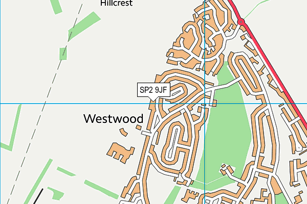 SP2 9JF map - OS VectorMap District (Ordnance Survey)